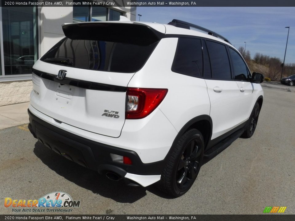 2020 Honda Passport Elite AWD Platinum White Pearl / Gray Photo #9