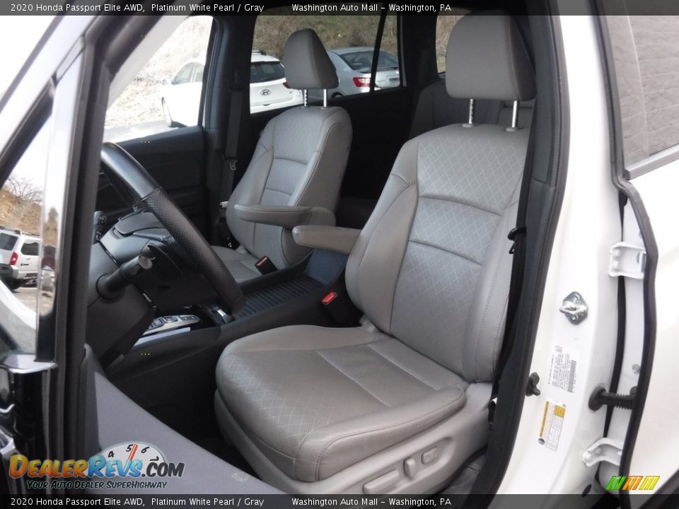 2020 Honda Passport Elite AWD Platinum White Pearl / Gray Photo #15