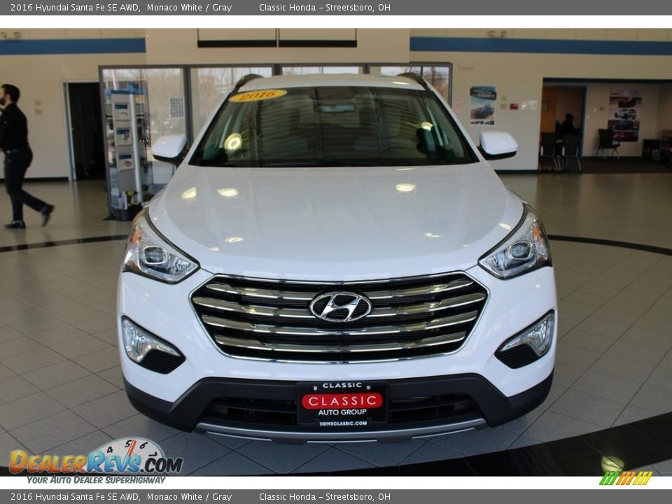 2016 Hyundai Santa Fe SE AWD Monaco White / Gray Photo #2