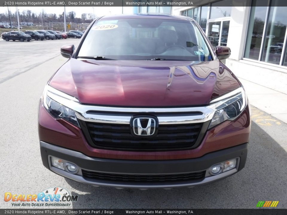 2020 Honda Ridgeline RTL-E AWD Deep Scarlet Pearl / Beige Photo #5