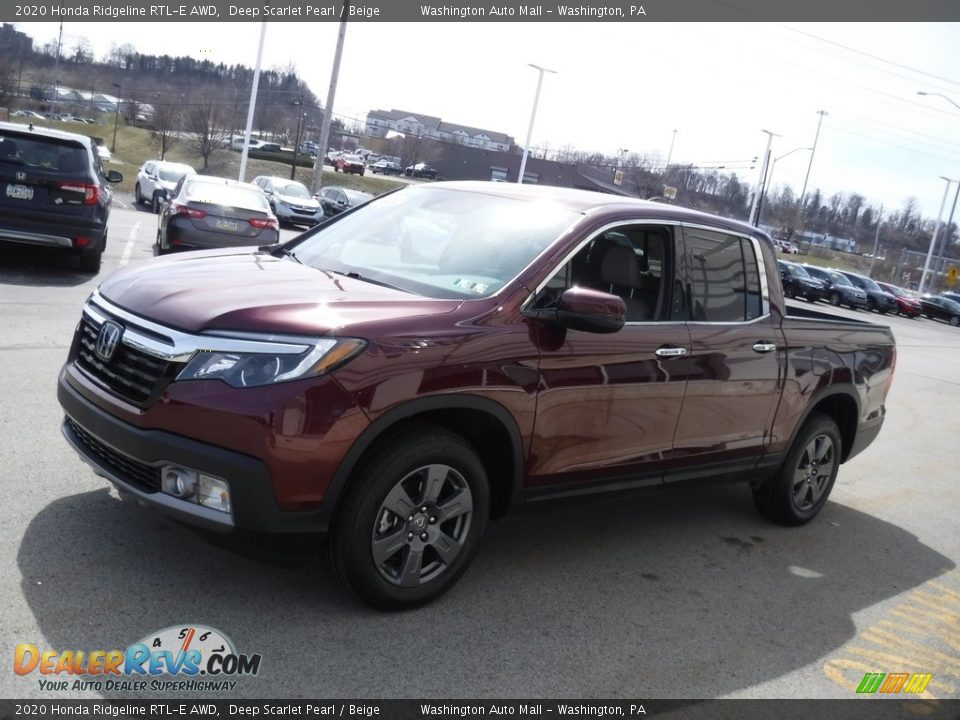 2020 Honda Ridgeline RTL-E AWD Deep Scarlet Pearl / Beige Photo #6