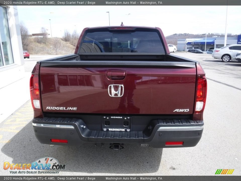 2020 Honda Ridgeline RTL-E AWD Deep Scarlet Pearl / Beige Photo #9