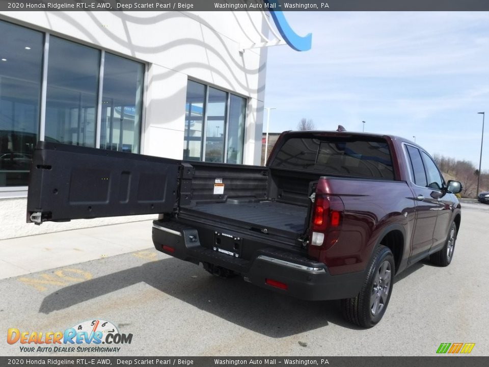 2020 Honda Ridgeline RTL-E AWD Deep Scarlet Pearl / Beige Photo #13