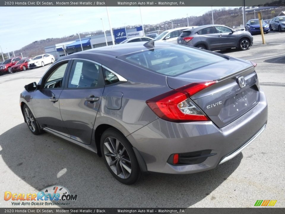 2020 Honda Civic EX Sedan Modern Steel Metallic / Black Photo #7