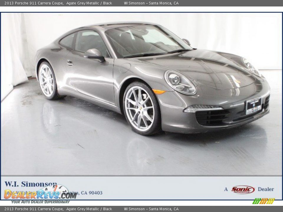 2013 Porsche 911 Carrera Coupe Agate Grey Metallic / Black Photo #1