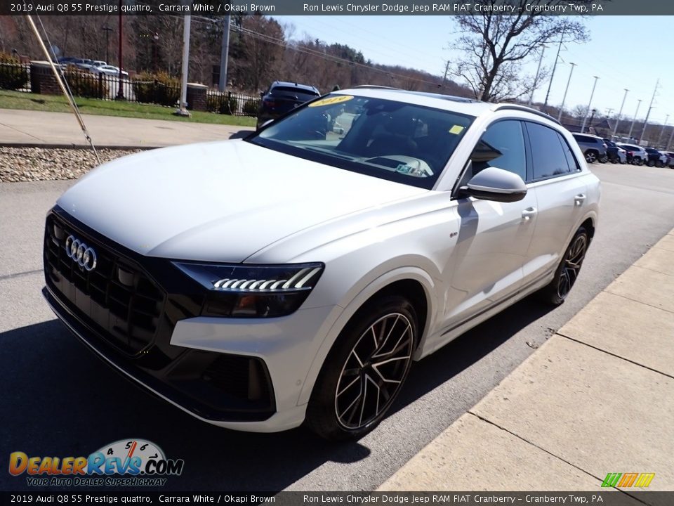 2019 Audi Q8 55 Prestige quattro Carrara White / Okapi Brown Photo #4