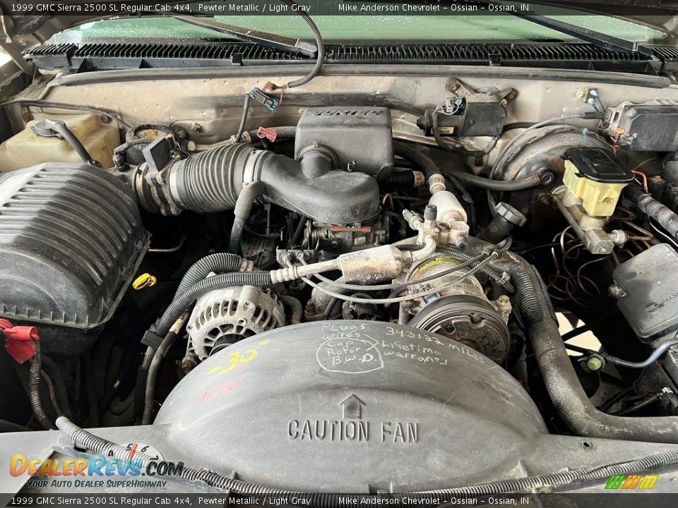 1999 GMC Sierra 2500 SL Regular Cab 4x4 5.7 Liter OHV 16-Valve V8 Engine Photo #4