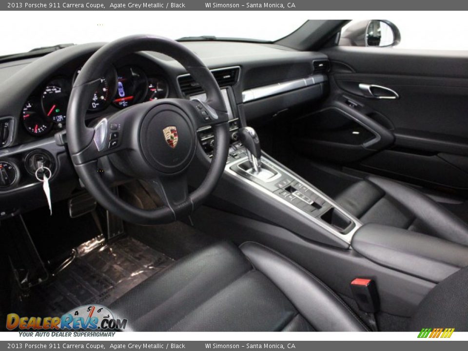 2013 Porsche 911 Carrera Coupe Agate Grey Metallic / Black Photo #7