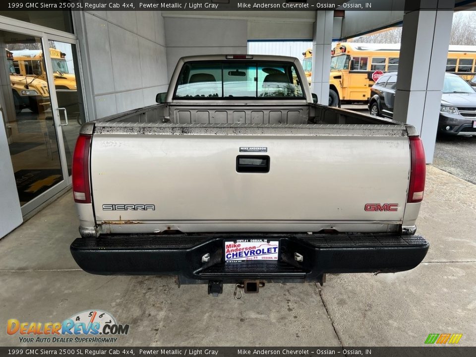 1999 GMC Sierra 2500 SL Regular Cab 4x4 Pewter Metallic / Light Gray Photo #8