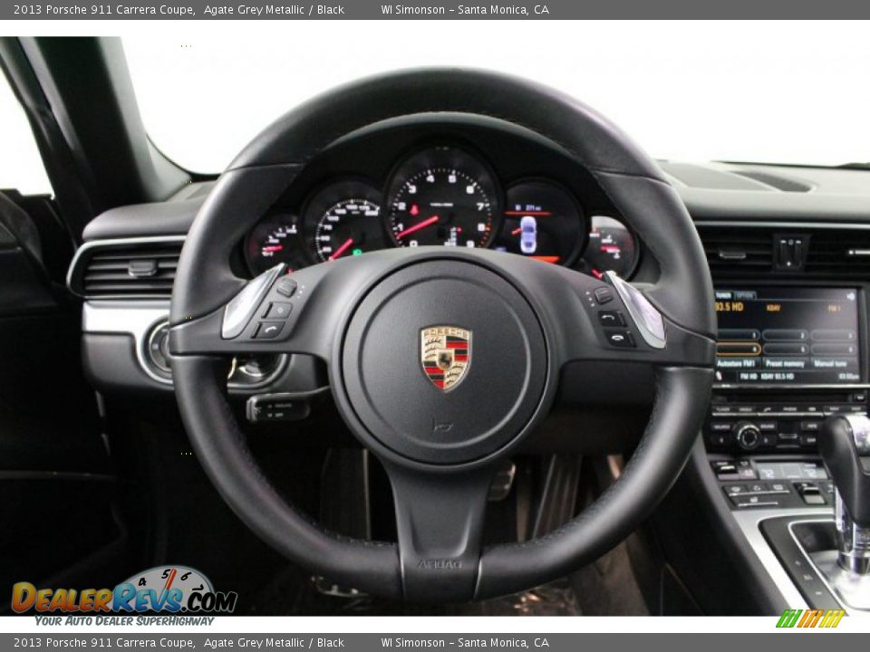 2013 Porsche 911 Carrera Coupe Agate Grey Metallic / Black Photo #14
