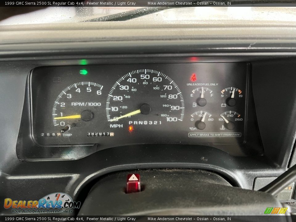 1999 GMC Sierra 2500 SL Regular Cab 4x4 Gauges Photo #18