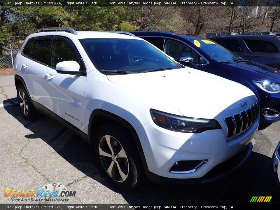 2020 Jeep Cherokee Limited 4x4 Bright White / Black Photo #2