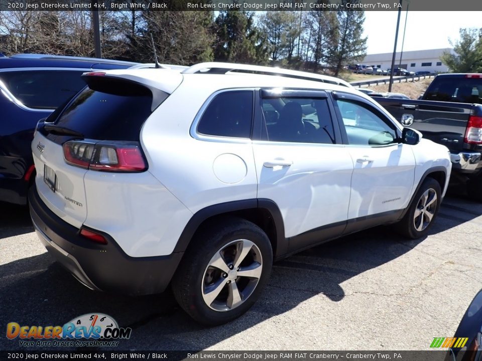 2020 Jeep Cherokee Limited 4x4 Bright White / Black Photo #3