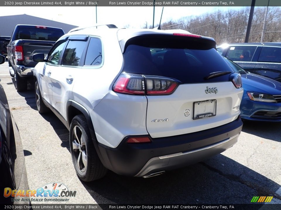 2020 Jeep Cherokee Limited 4x4 Bright White / Black Photo #4