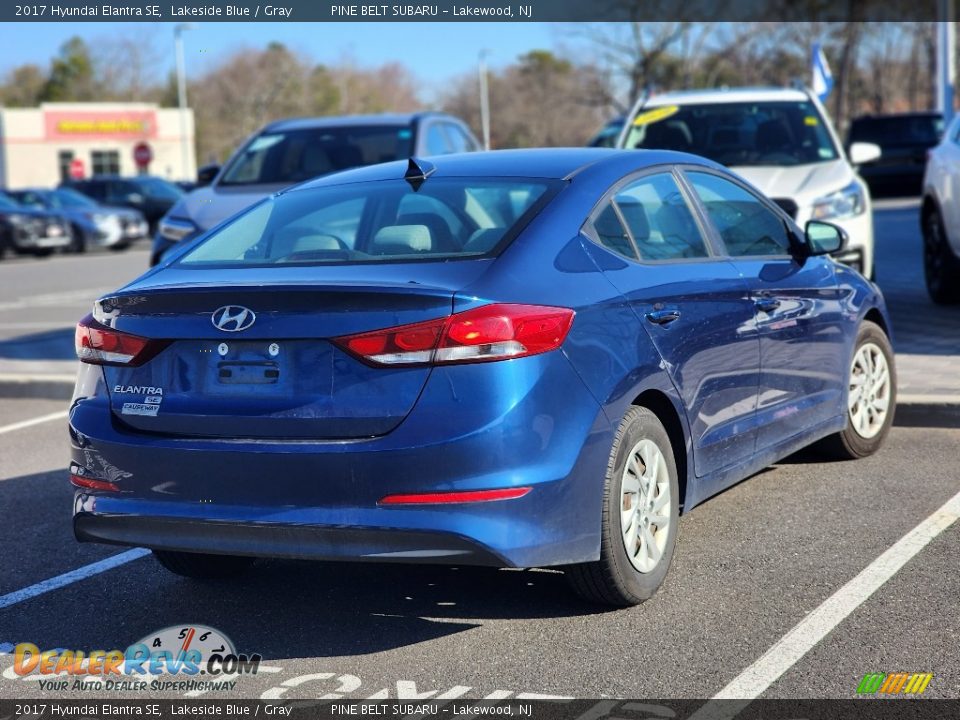 2017 Hyundai Elantra SE Lakeside Blue / Gray Photo #4