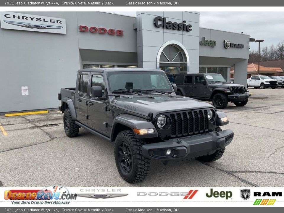 2021 Jeep Gladiator Willys 4x4 Granite Crystal Metallic / Black Photo #1