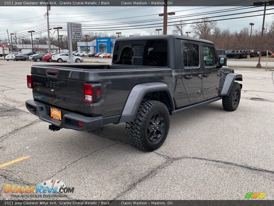 2021 Jeep Gladiator Willys 4x4 Granite Crystal Metallic / Black Photo #8
