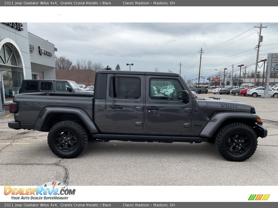 2021 Jeep Gladiator Willys 4x4 Granite Crystal Metallic / Black Photo #9