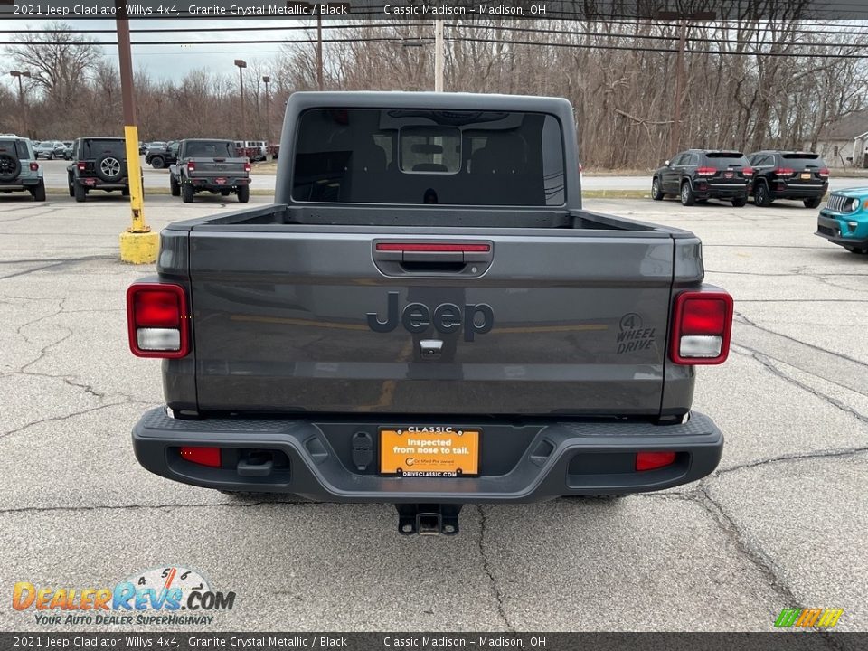 2021 Jeep Gladiator Willys 4x4 Granite Crystal Metallic / Black Photo #11