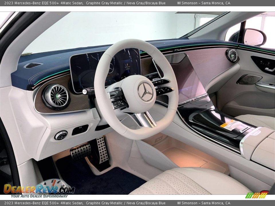 Neva Gray/Biscaya Blue Interior - 2023 Mercedes-Benz EQE 500+ 4Matic Sedan Photo #4