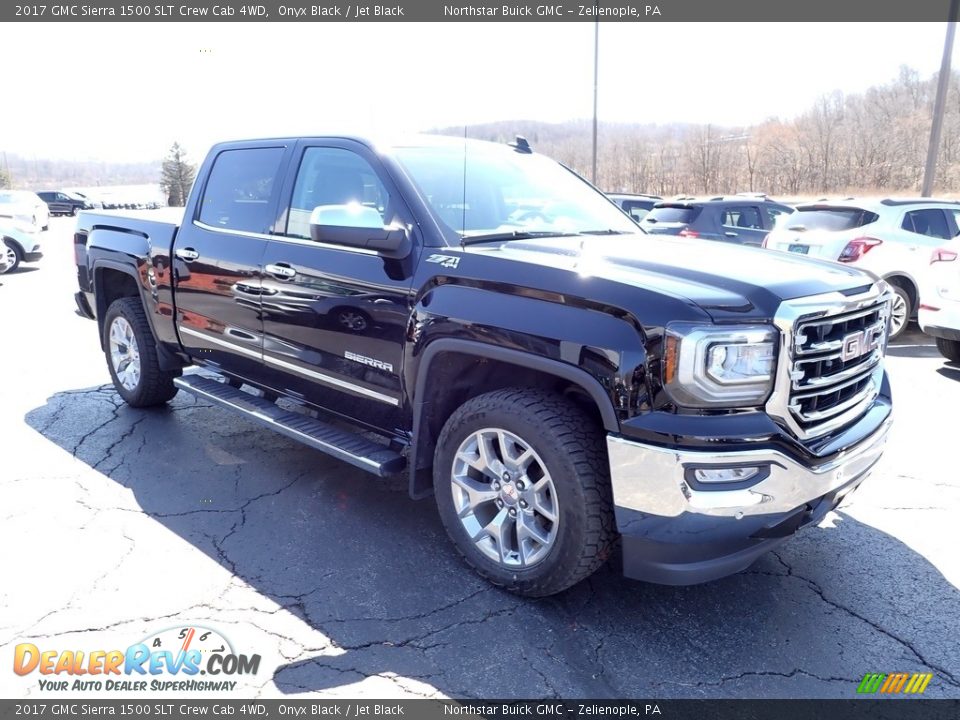 2017 GMC Sierra 1500 SLT Crew Cab 4WD Onyx Black / Jet Black Photo #9