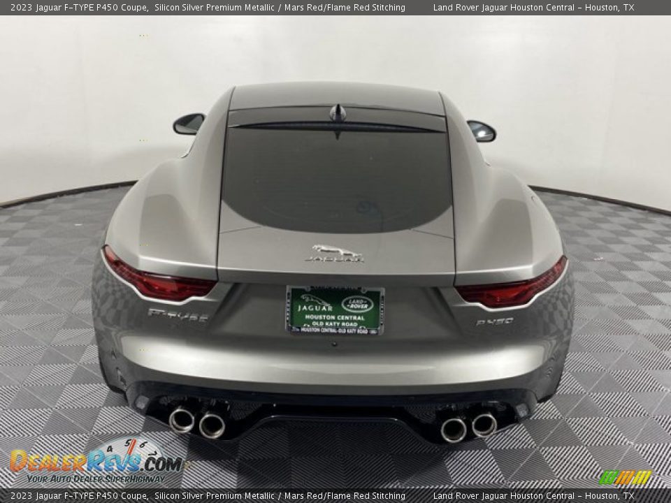 2023 Jaguar F-TYPE P450 Coupe Silicon Silver Premium Metallic / Mars Red/Flame Red Stitching Photo #6
