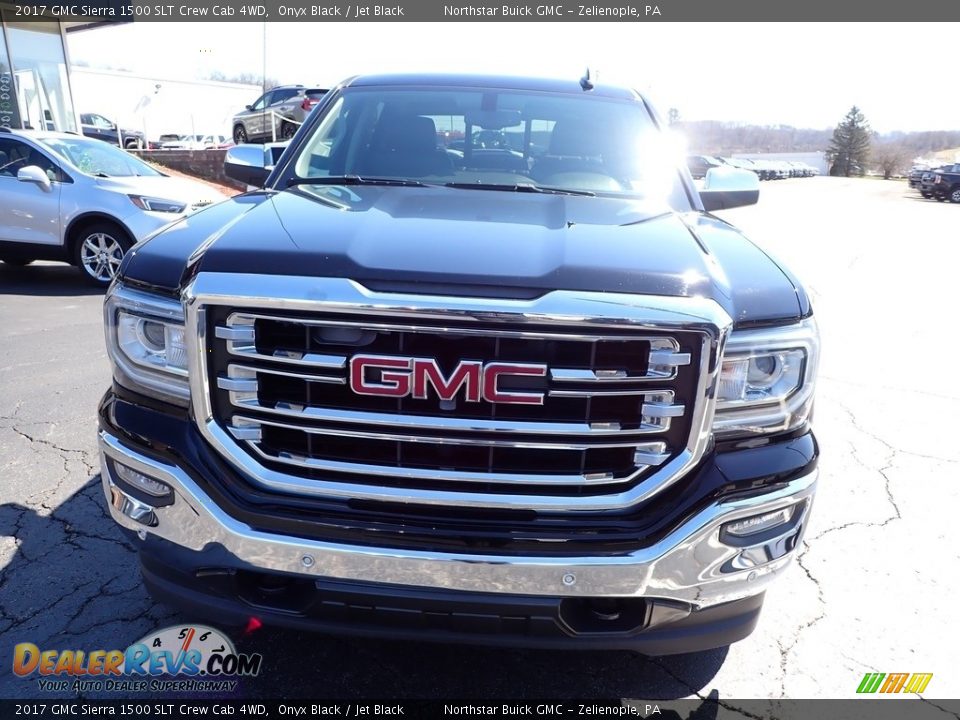 2017 GMC Sierra 1500 SLT Crew Cab 4WD Onyx Black / Jet Black Photo #11