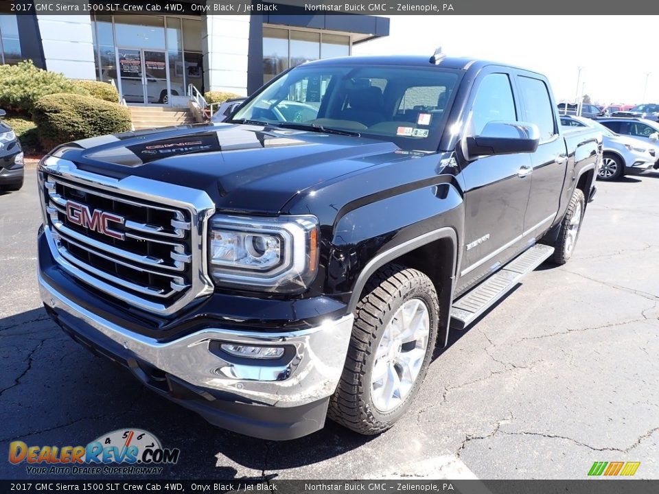 2017 GMC Sierra 1500 SLT Crew Cab 4WD Onyx Black / Jet Black Photo #12