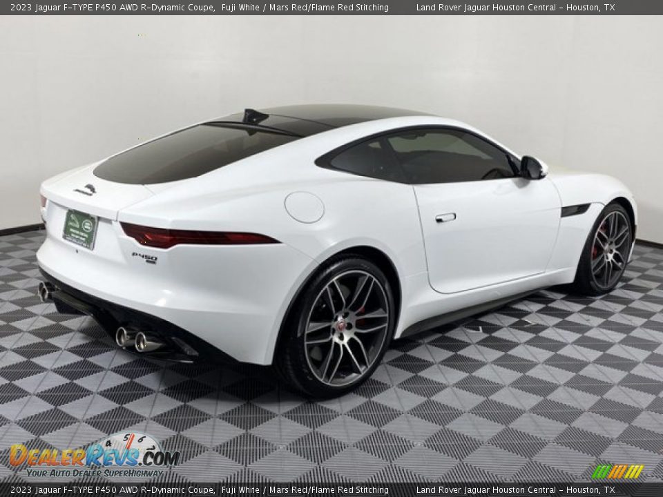 2023 Jaguar F-TYPE P450 AWD R-Dynamic Coupe Fuji White / Mars Red/Flame Red Stitching Photo #2