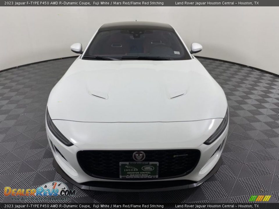 2023 Jaguar F-TYPE P450 AWD R-Dynamic Coupe Fuji White / Mars Red/Flame Red Stitching Photo #7