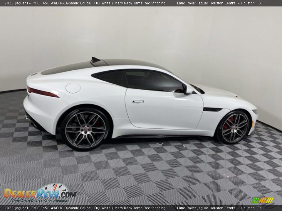 2023 Jaguar F-TYPE P450 AWD R-Dynamic Coupe Fuji White / Mars Red/Flame Red Stitching Photo #10