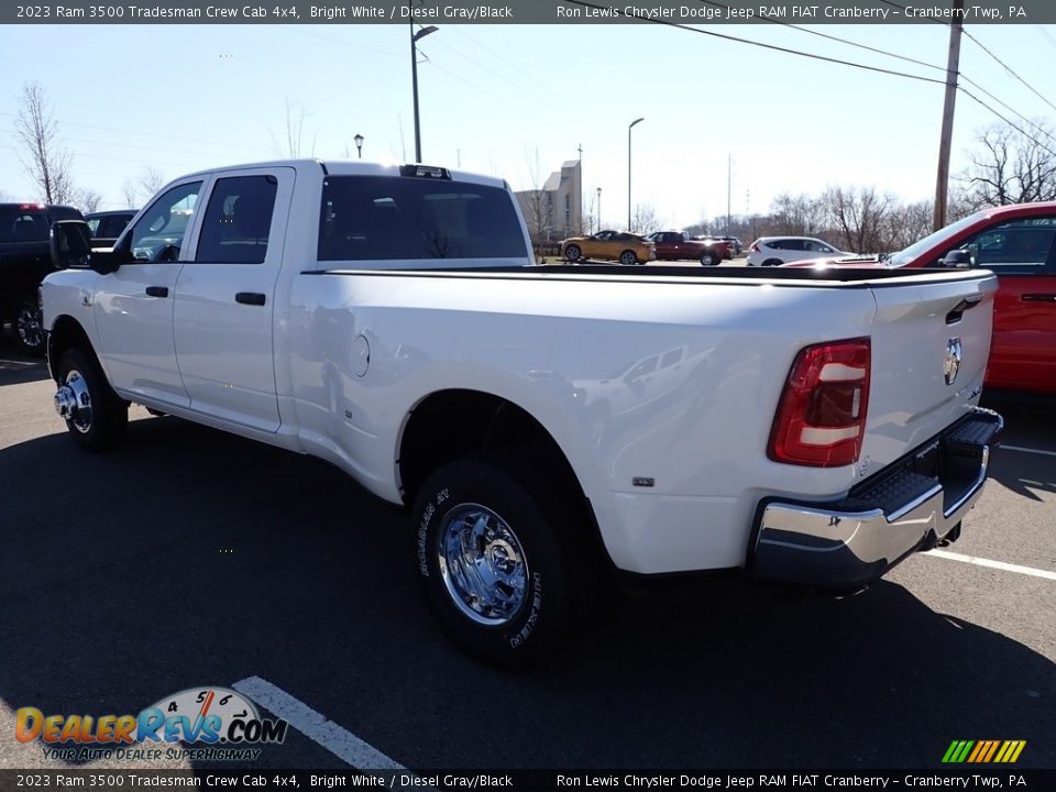 2023 Ram 3500 Tradesman Crew Cab 4x4 Bright White / Diesel Gray/Black Photo #3