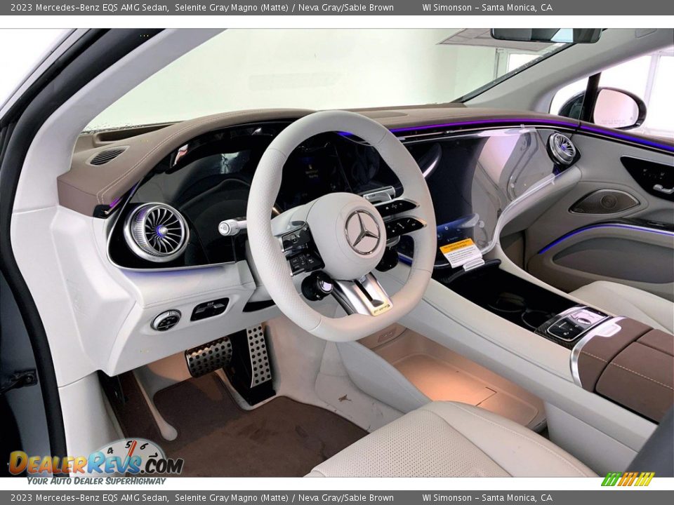 Neva Gray/Sable Brown Interior - 2023 Mercedes-Benz EQS AMG Sedan Photo #4