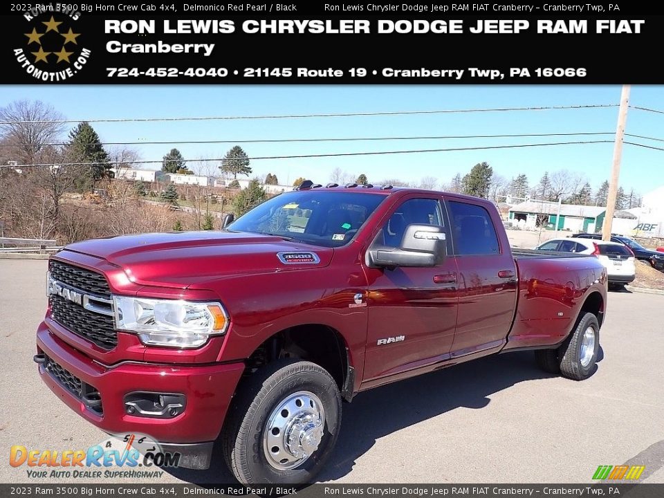 2023 Ram 3500 Big Horn Crew Cab 4x4 Delmonico Red Pearl / Black Photo #1