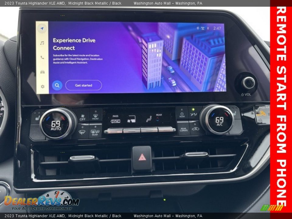 2023 Toyota Highlander XLE AWD Midnight Black Metallic / Black Photo #12