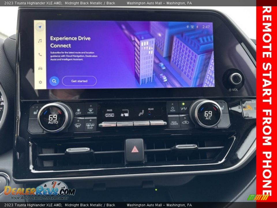 2023 Toyota Highlander XLE AWD Midnight Black Metallic / Black Photo #12
