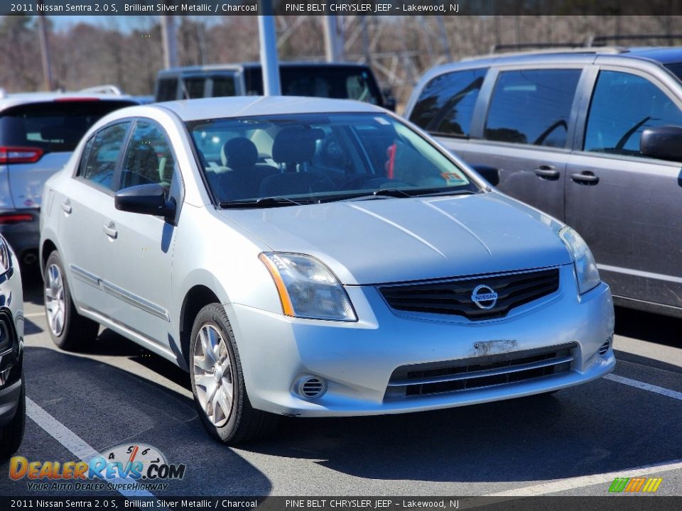 2011 Nissan Sentra 2.0 S Brilliant Silver Metallic / Charcoal Photo #3