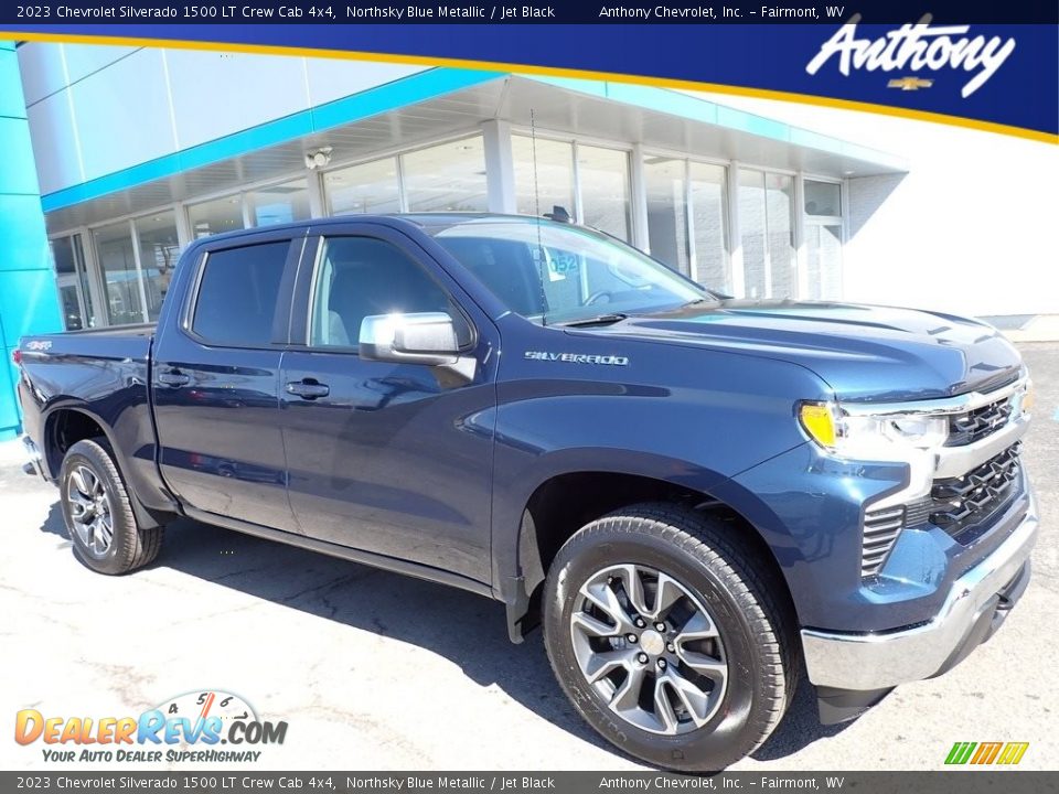 2023 Chevrolet Silverado 1500 LT Crew Cab 4x4 Northsky Blue Metallic / Jet Black Photo #1