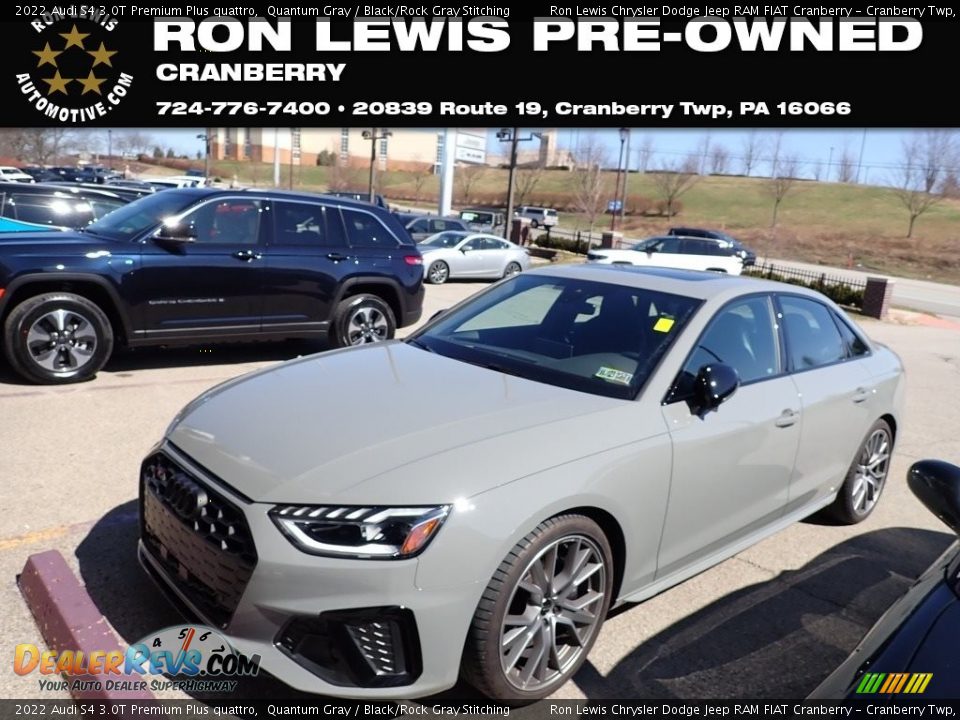 2022 Audi S4 3.0T Premium Plus quattro Quantum Gray / Black/Rock Gray Stitching Photo #1