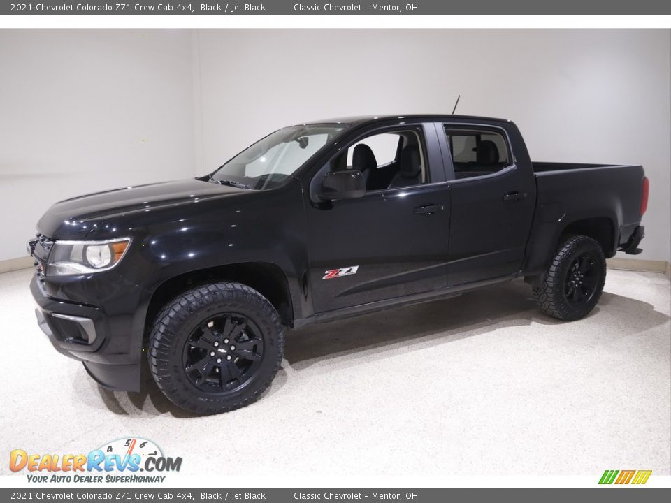 2021 Chevrolet Colorado Z71 Crew Cab 4x4 Black / Jet Black Photo #3