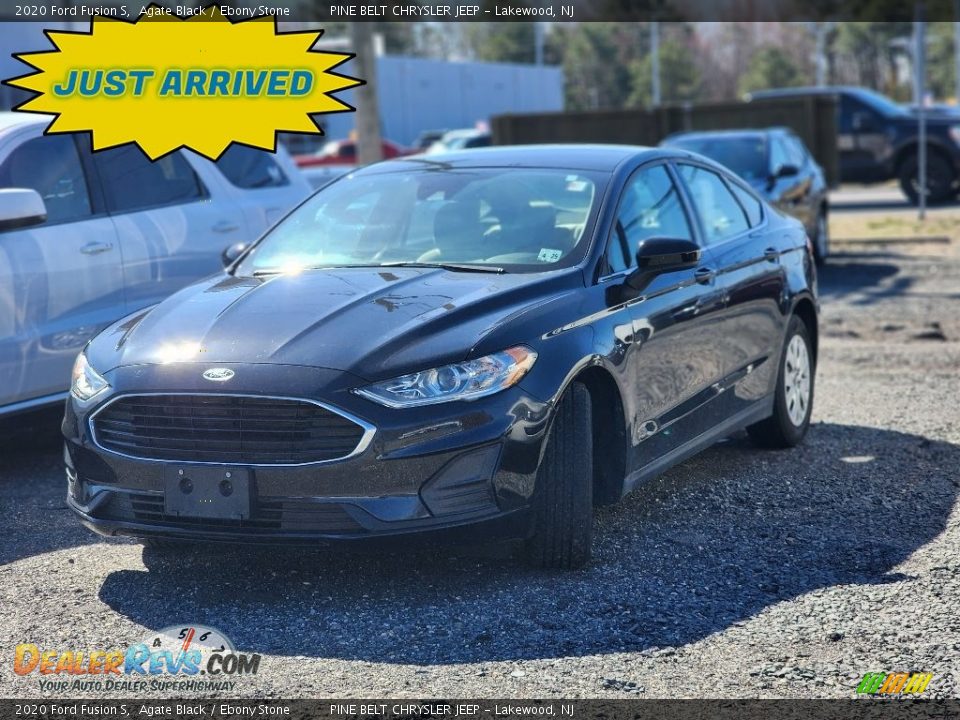 2020 Ford Fusion S Agate Black / Ebony Stone Photo #1