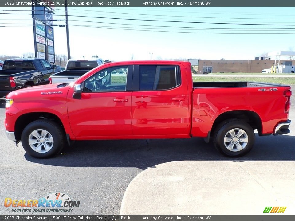 2023 Chevrolet Silverado 1500 LT Crew Cab 4x4 Red Hot / Jet Black Photo #7