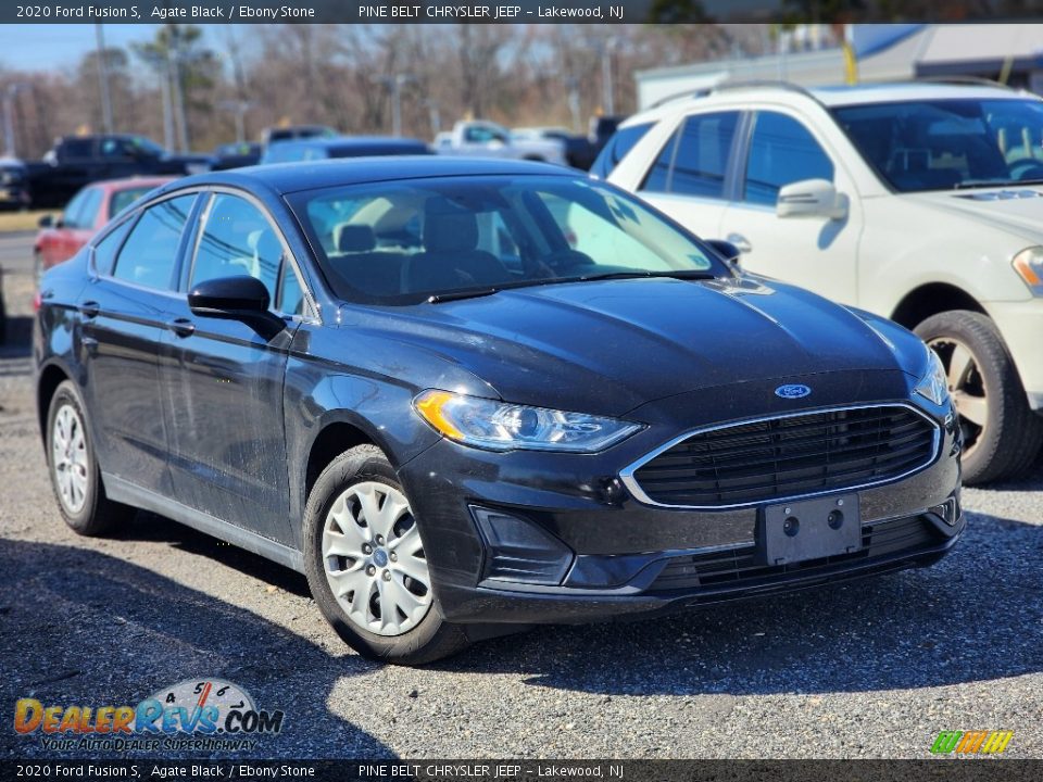 2020 Ford Fusion S Agate Black / Ebony Stone Photo #3