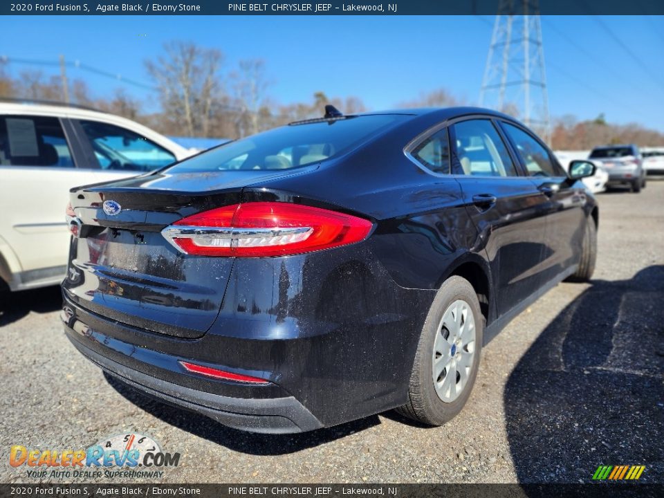2020 Ford Fusion S Agate Black / Ebony Stone Photo #4