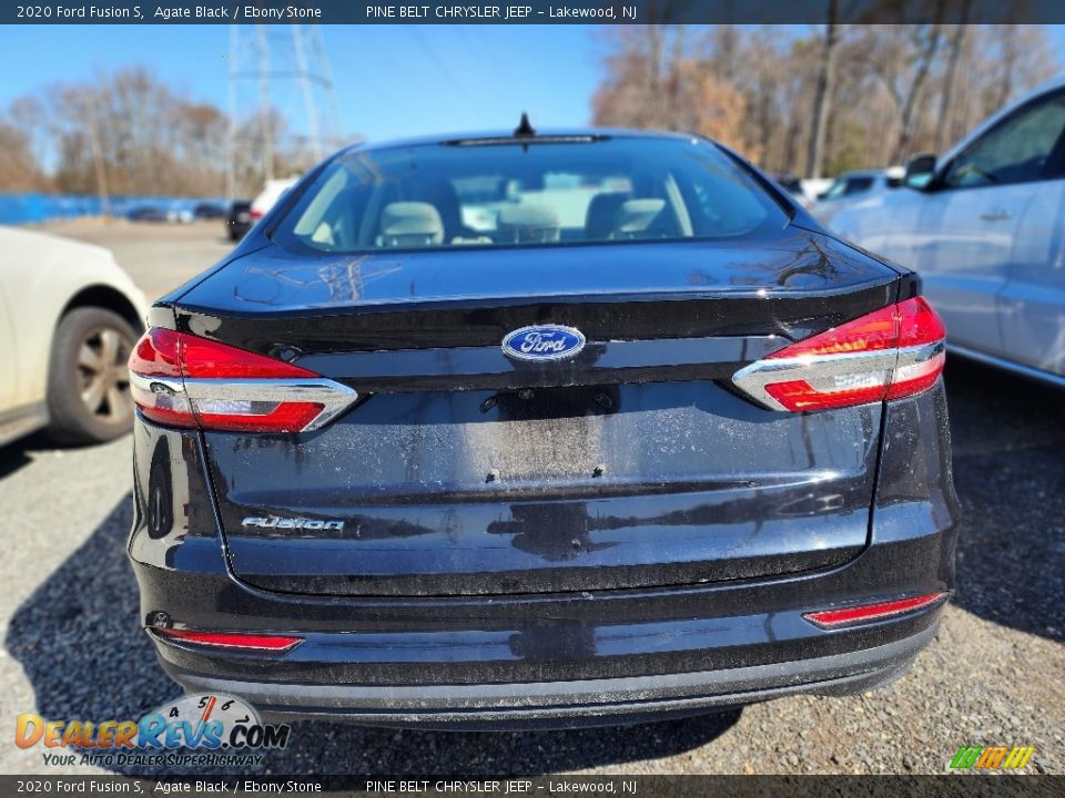 2020 Ford Fusion S Agate Black / Ebony Stone Photo #6