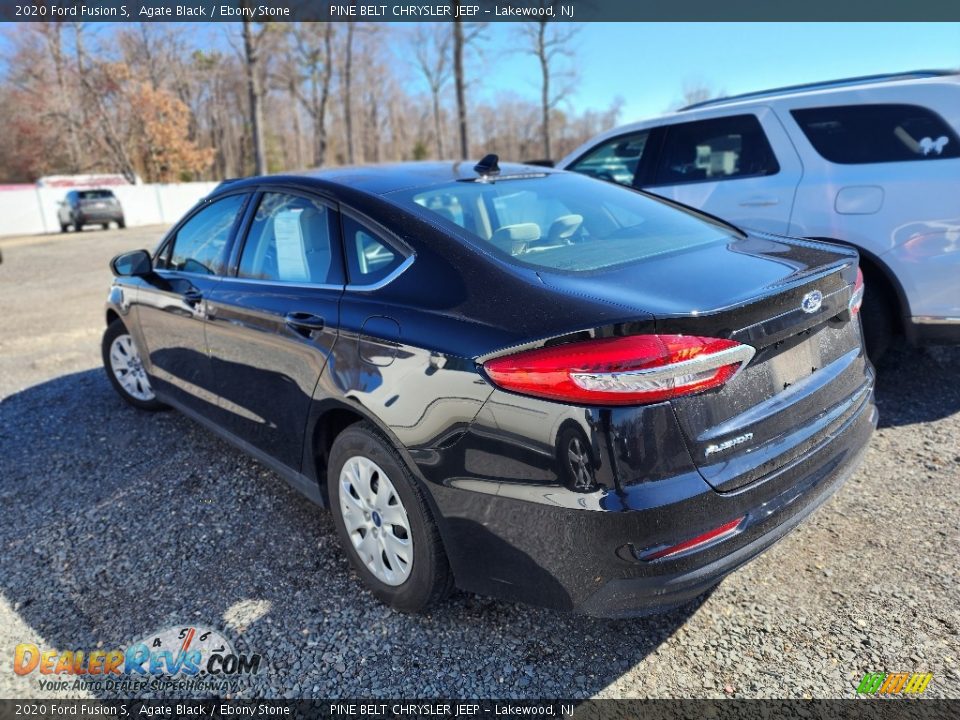 2020 Ford Fusion S Agate Black / Ebony Stone Photo #7