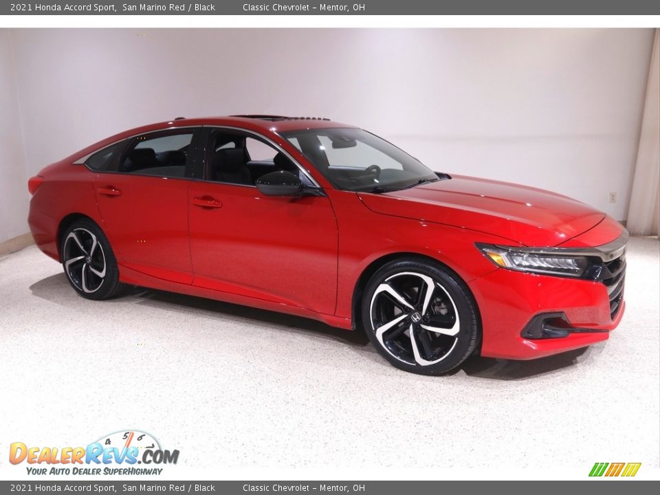 2021 Honda Accord Sport San Marino Red / Black Photo #1