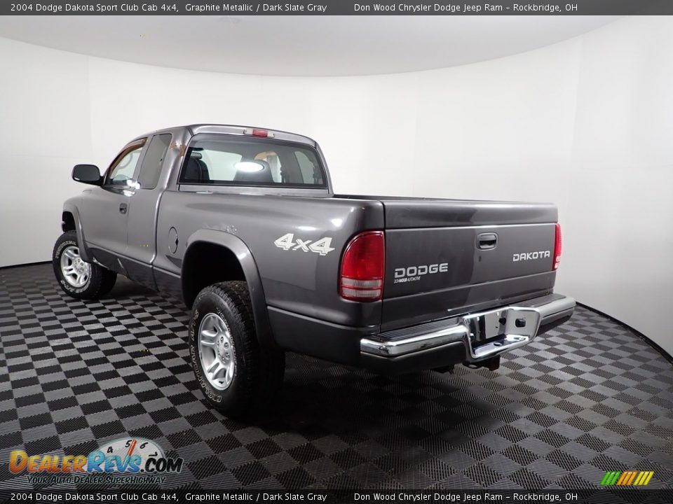 2004 Dodge Dakota Sport Club Cab 4x4 Graphite Metallic / Dark Slate Gray Photo #4