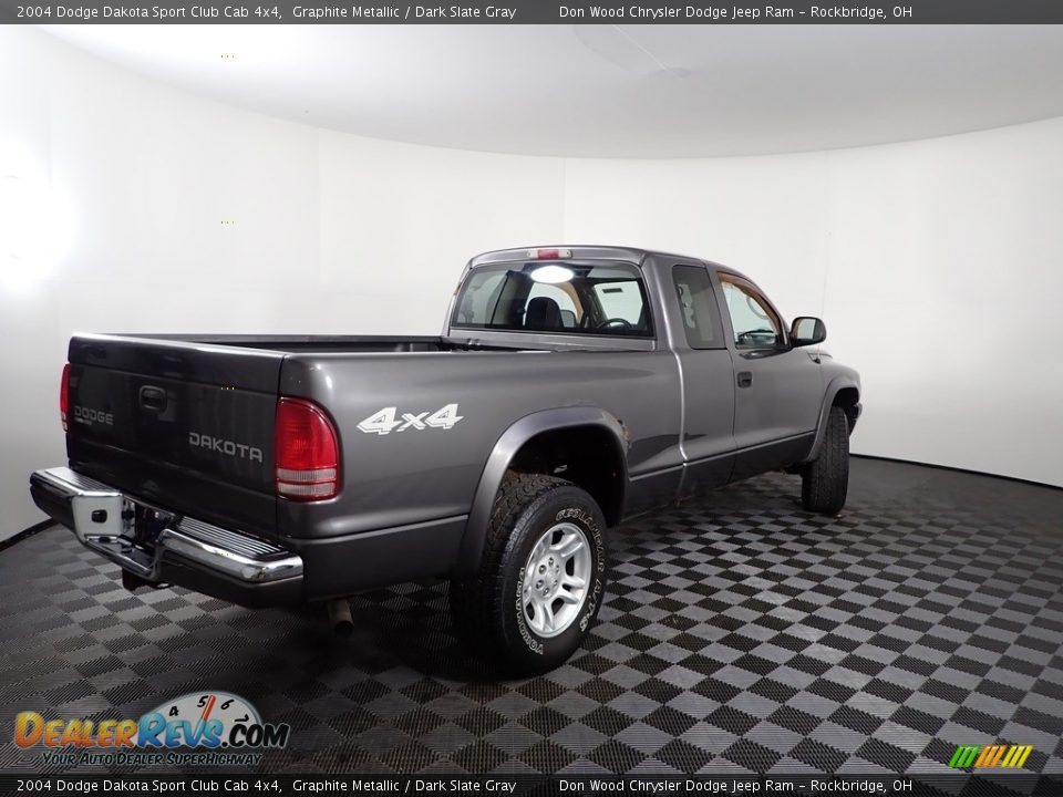 2004 Dodge Dakota Sport Club Cab 4x4 Graphite Metallic / Dark Slate Gray Photo #7