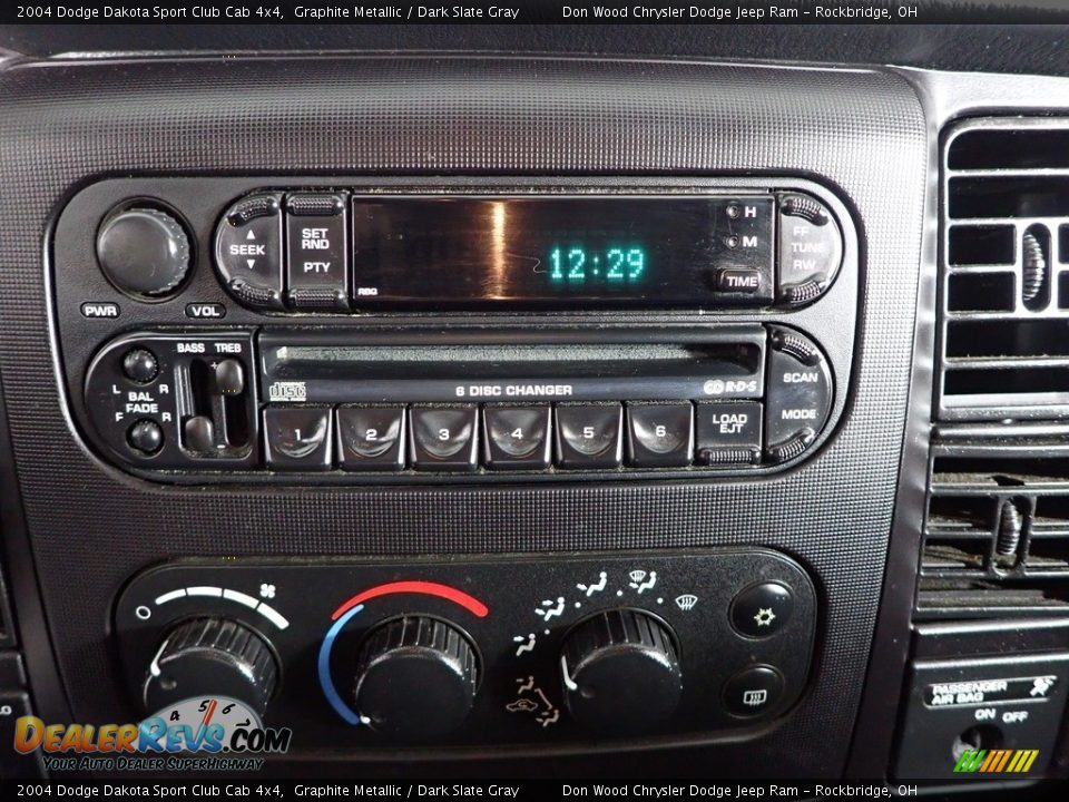 2004 Dodge Dakota Sport Club Cab 4x4 Graphite Metallic / Dark Slate Gray Photo #14